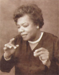 Maya Angelou in action